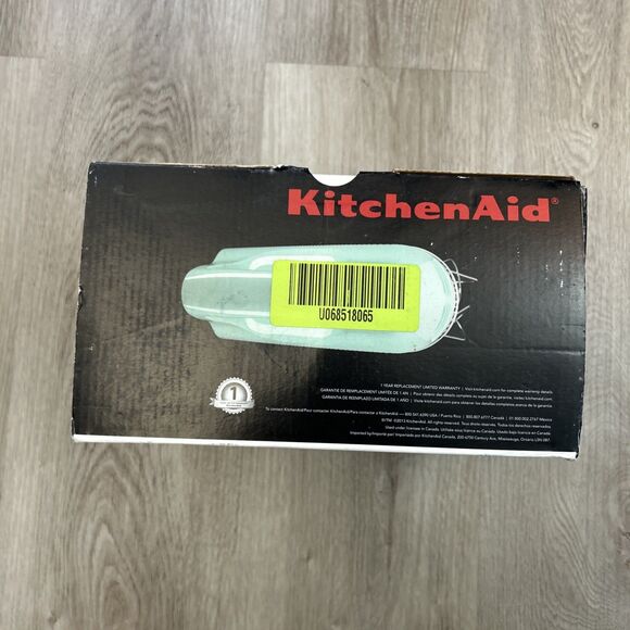 KitchenAid KHM512IC Hand Mixer Ice Blue 5-Speed Stainless Steel Turbo Beater NEW - Picture 4 of 8